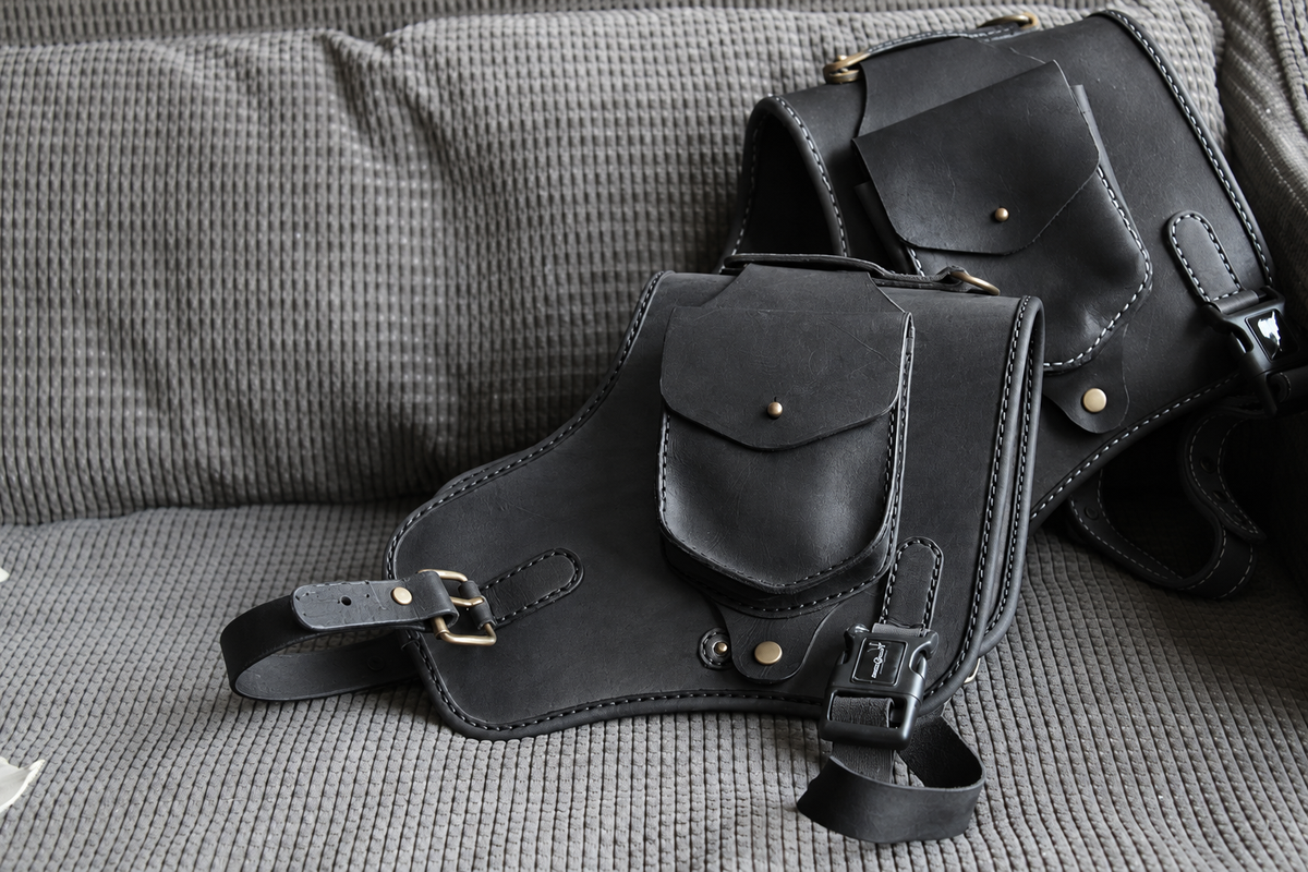 Premium Leather Dog Harness in Black